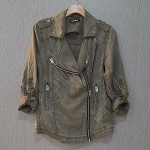 Express Flowy Khaki Utility Jacket – Moto Biker Style – Women’s Size XS
